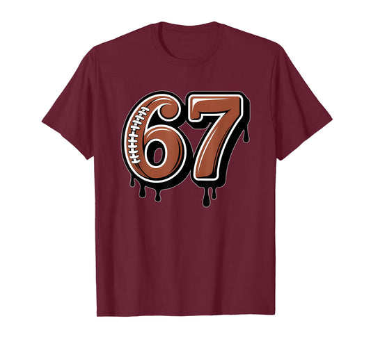 Rugby Drip Number 67 Player Or 67th Birthday Six Seven T-Shirt