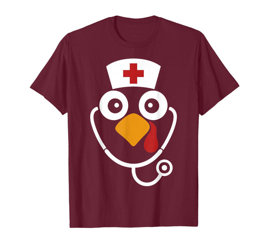 Funny Nurse Chicken Thanksgiving Gift for Men Women Kid T-Shirt