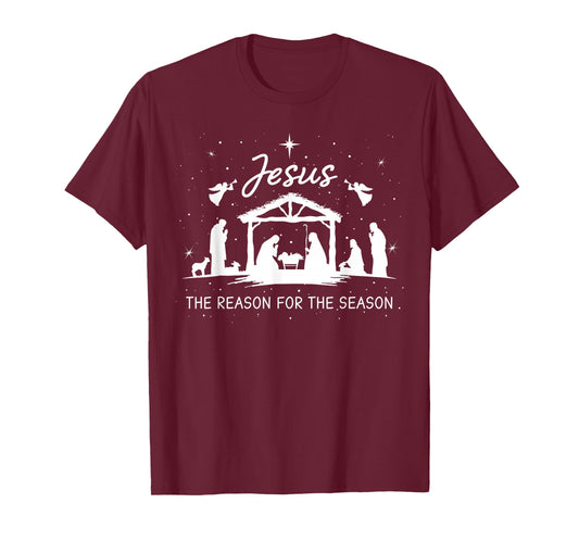 Jesus is The Reason for The Season Christmas Xmas Christian T-Shirt