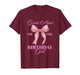 Great Aunt of The Birthday Girl Family Pink Coquette Bow T-Shirt