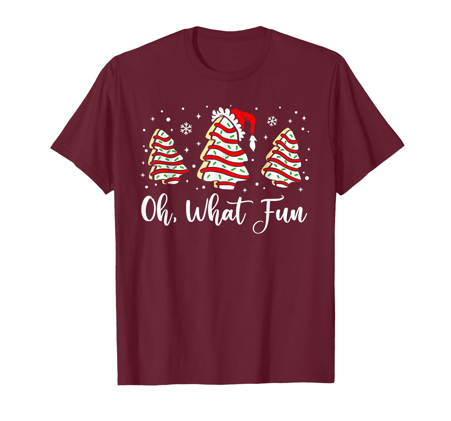 Oh What Fun Christmas Tree Cakes Debbie Becky Jen Cake T-Shirt