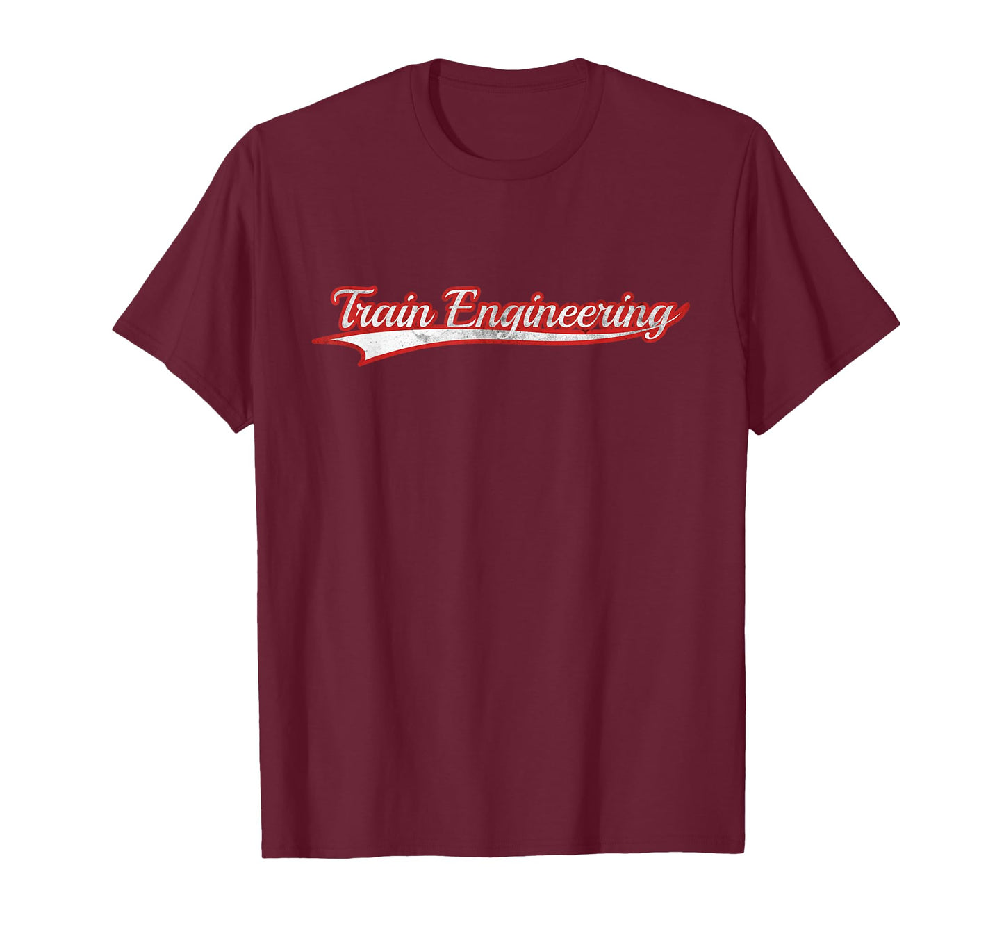 Train Engineering Railroad Diesel Locomotive Tech Vintage T-Shirt