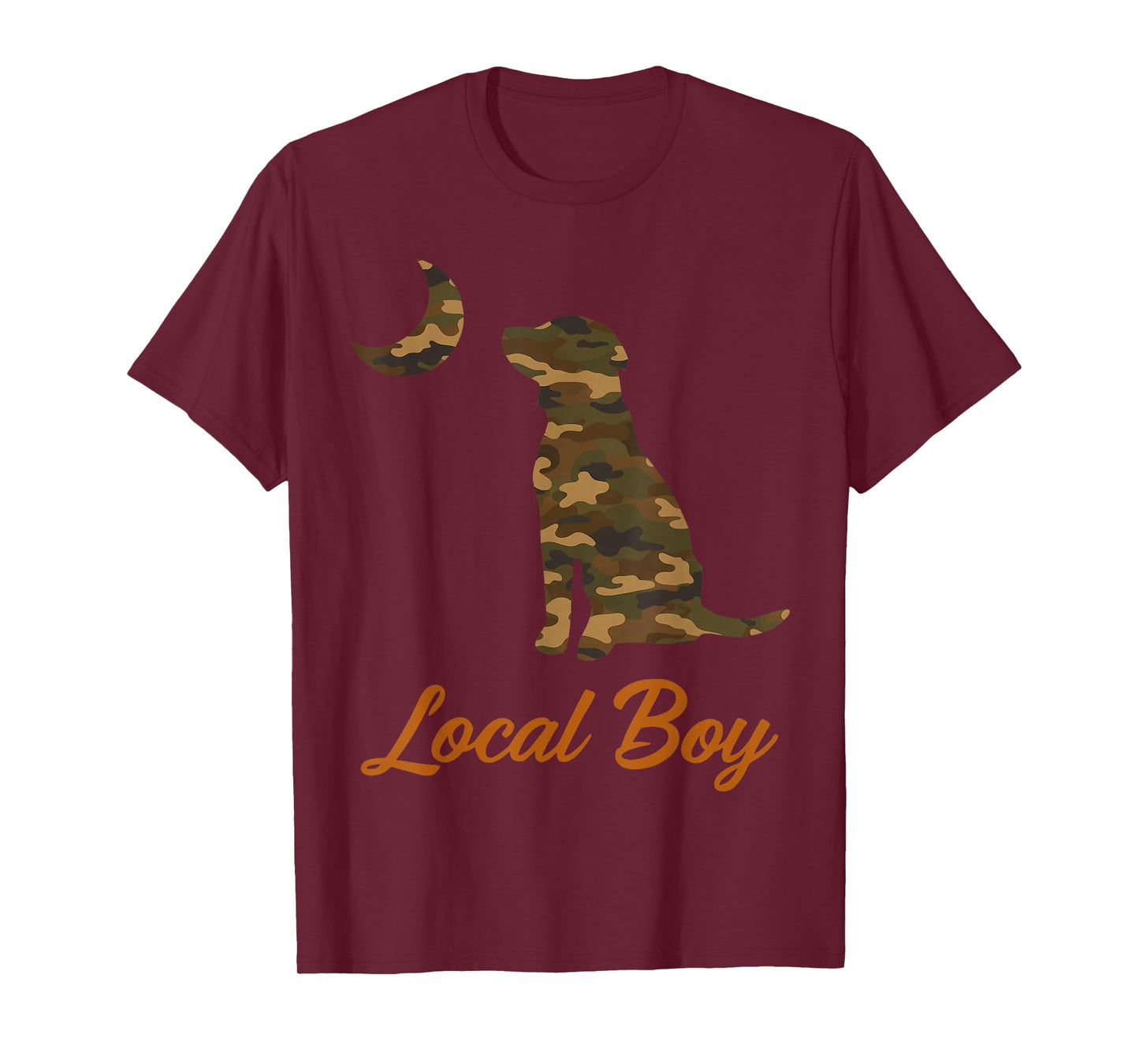 Black Lab Dog Local Southern Boy Camo Duck Hunting Youth Men T-Shirt