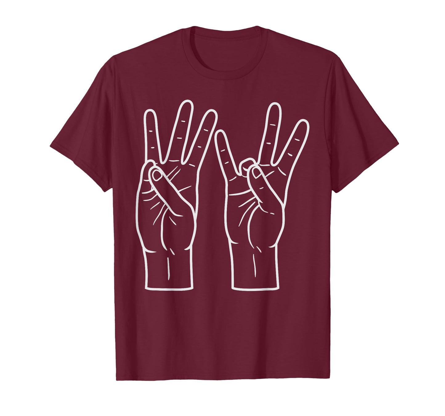 Six Seven Hand Sign ASL Sign Language Funny Alpha Kid Meme T-Shirt