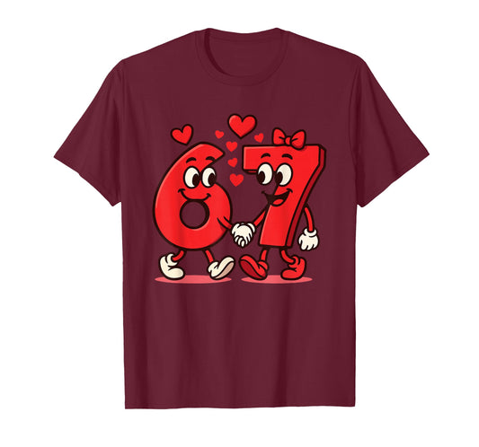 Internet Memes 6 and 7 Six Seven Alpha Aura Energy Love T-Shirt