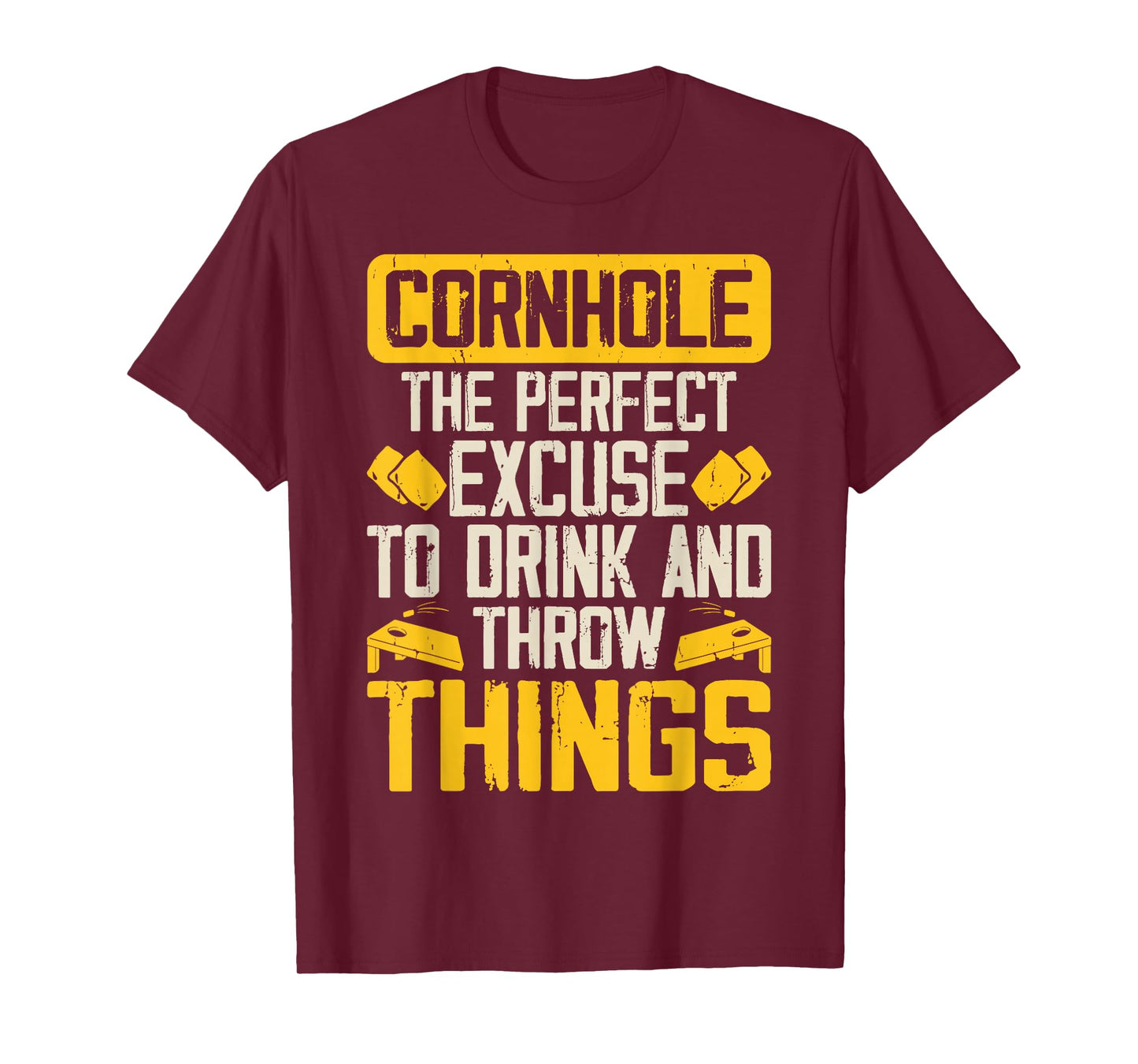 Cornhole Art for Men Women Corn Hole Players Funny Cornhole T-Shirt