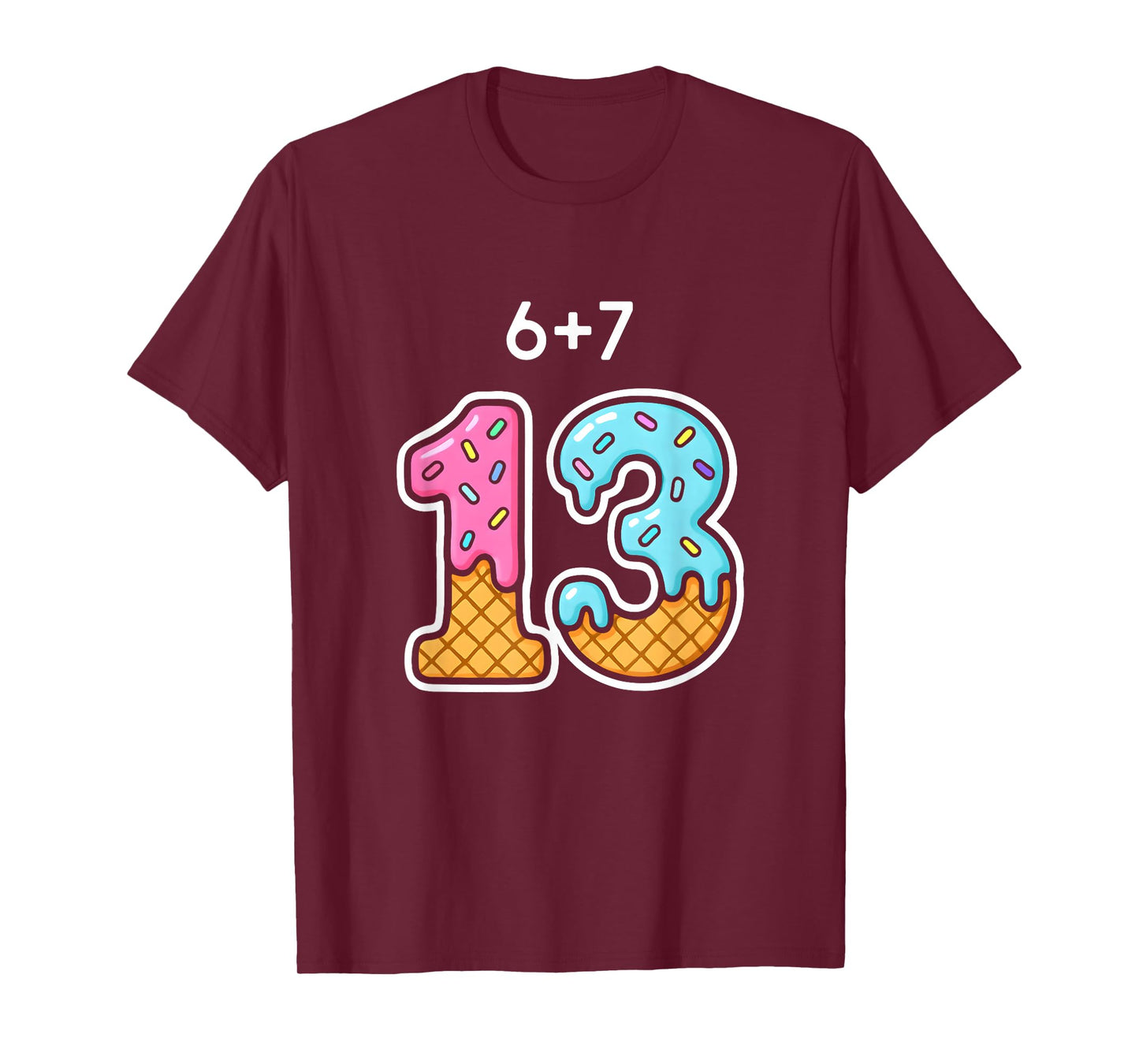 67 Meme 13th Birthday Icecream Cone Cute Teen Girl Boys T-Shirt