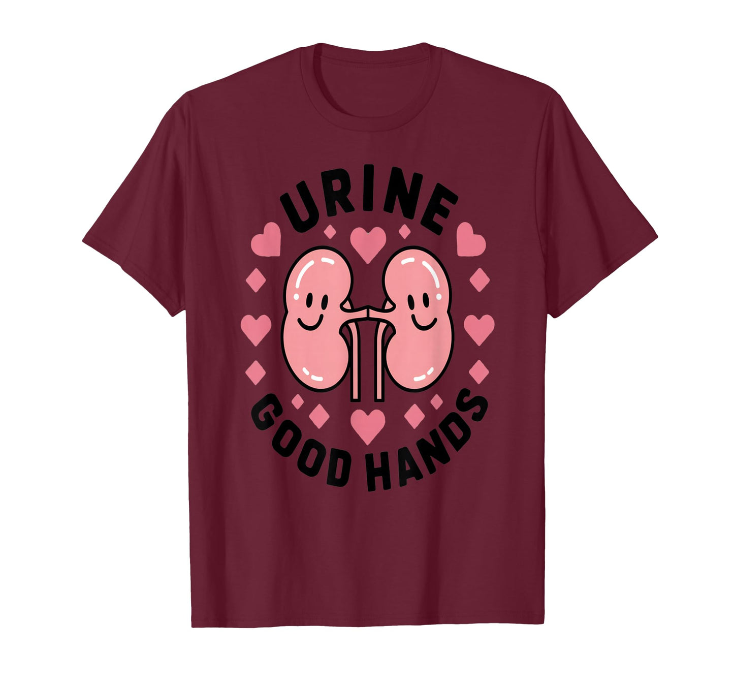 Urine Good Hands Kidney Pun Cute Cartoon Humor T-Shirt