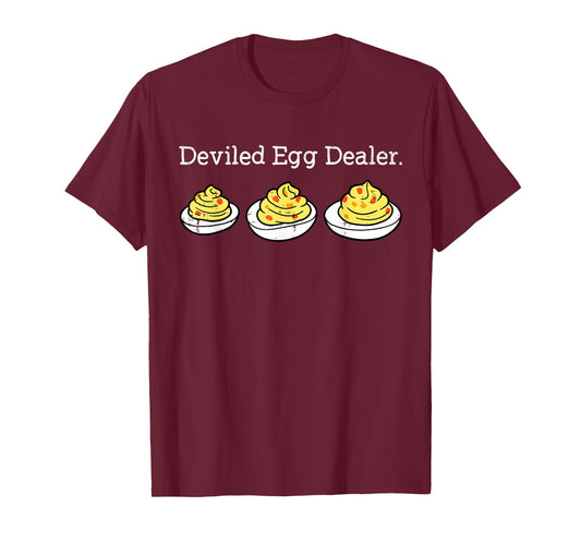 Retro Deviled Egg Dealer Funny Thanksgiving Dinner T-Shirt