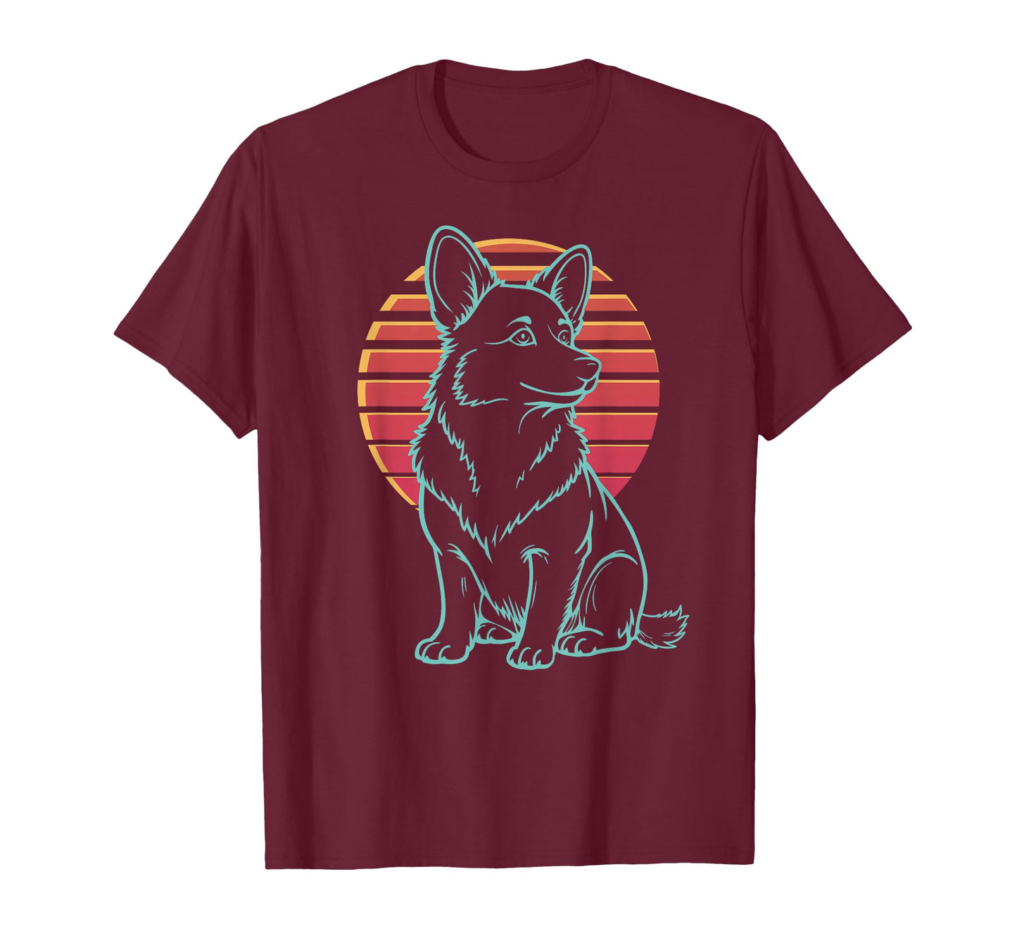 Corgi Pembroke Welsh Lover Dog Owner Retro Synthwave 80s T-Shirt
