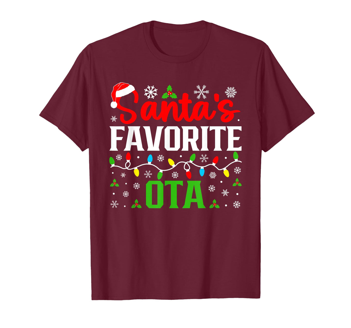 Santas Favorite OTA Christmas Occupational Therapy Assistant T-Shirt