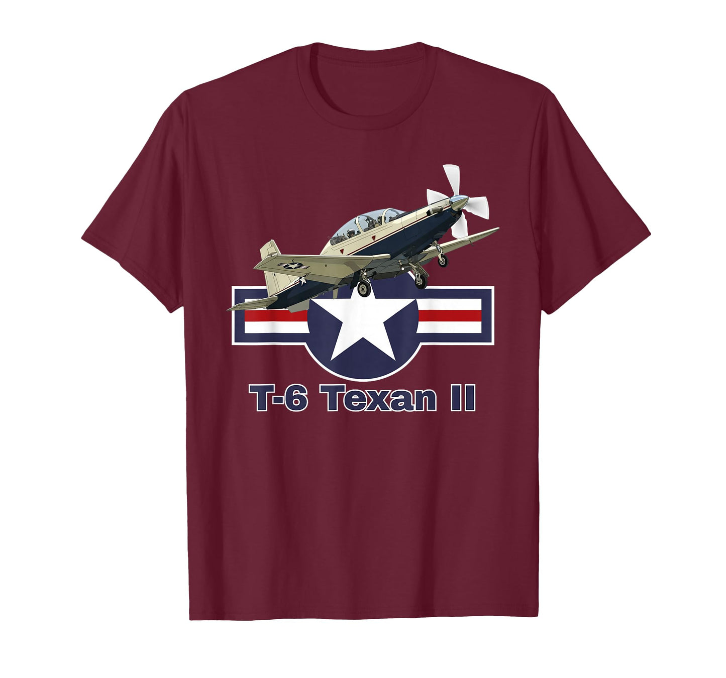 United States Military T-6 Texan II with Vintage Roundel T-Shirt