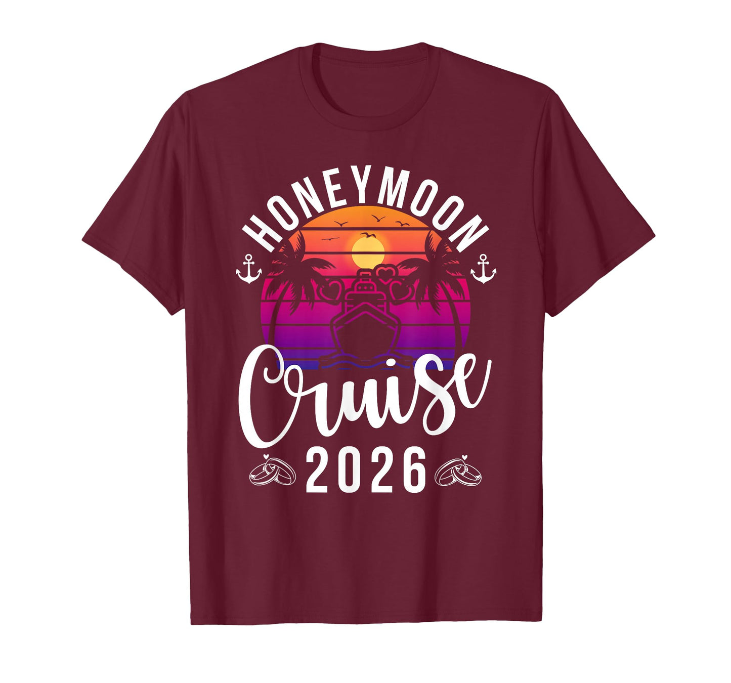 Honeymoon Cruise 2026 Just Married Matching Vacation Summer T-Shirt