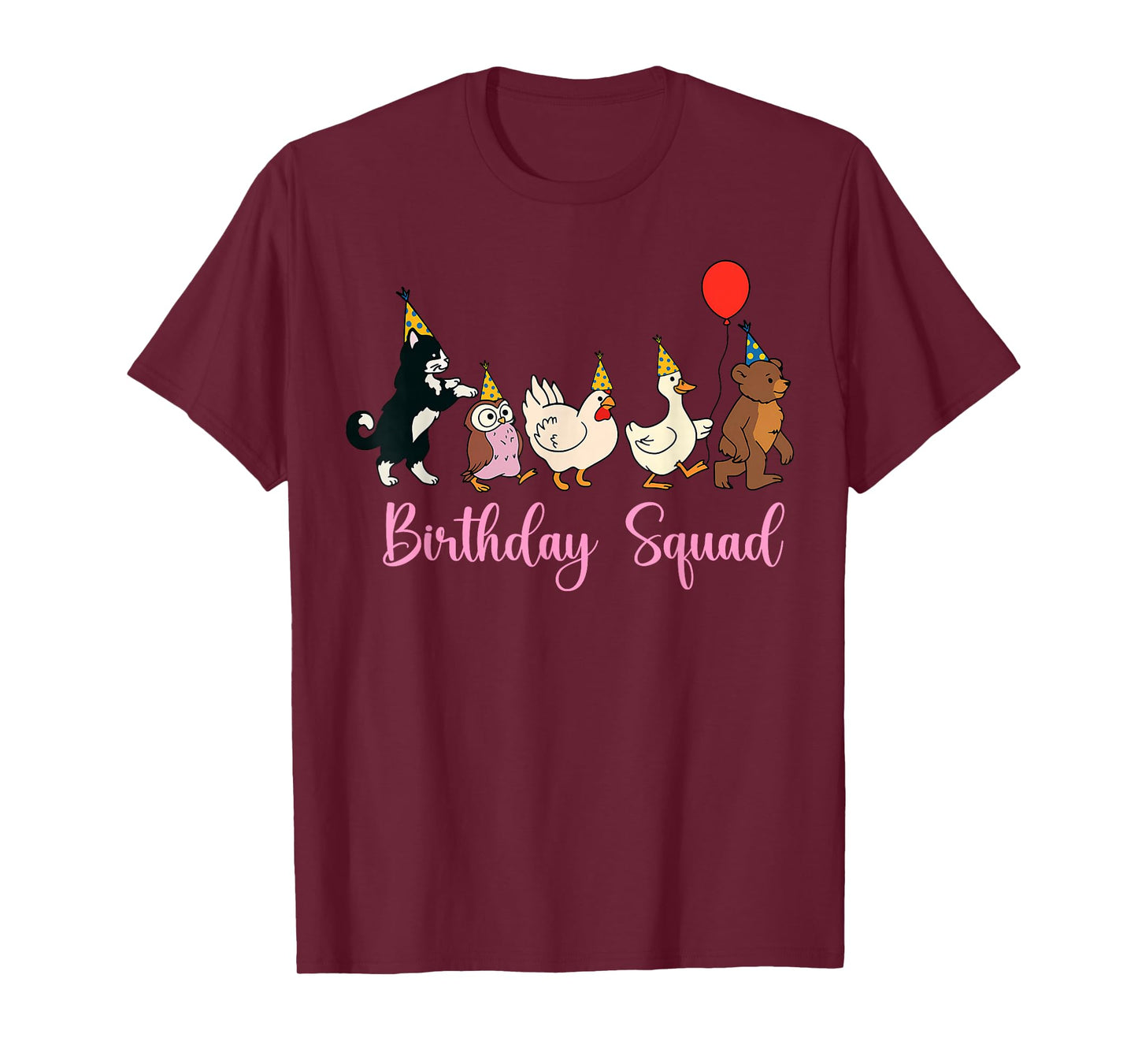 Funny Birthday Squad Animals Party Design for Child T-Shirt