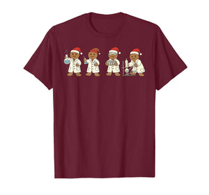 Christmas Science Teacher Gingerbread Man Laboratory Teacher T-Shirt