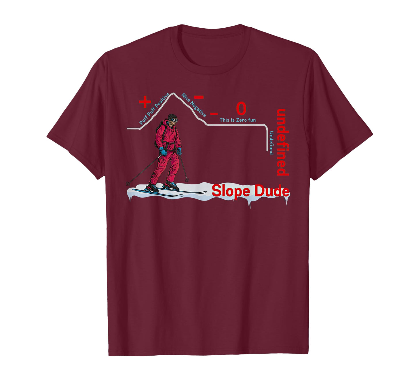Funny Slope Dude Algebra Geometry Middle School Math Teacher T-Shirt