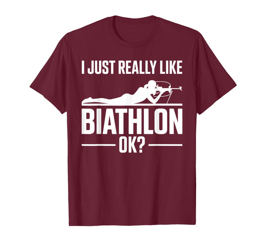 Biathlon Art for Men Women Biathlon Winter Sport Biathlete T-Shirt