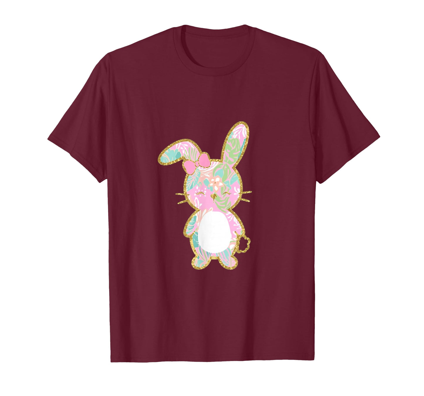 Preppy Bunny Pastel Palm Beach Easter Aesthetic T-Shirt