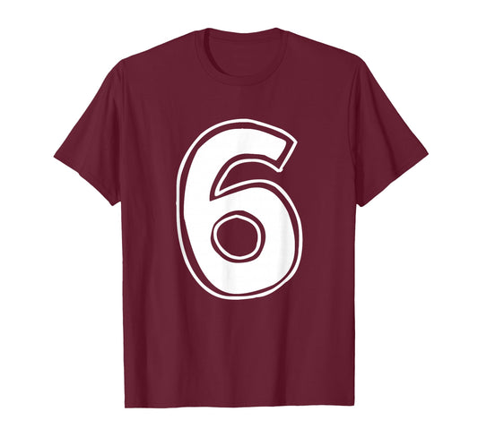 Number 6 Six Seven 6 7 Meme 67 Funny 6th Birthday 6 Years T-Shirt