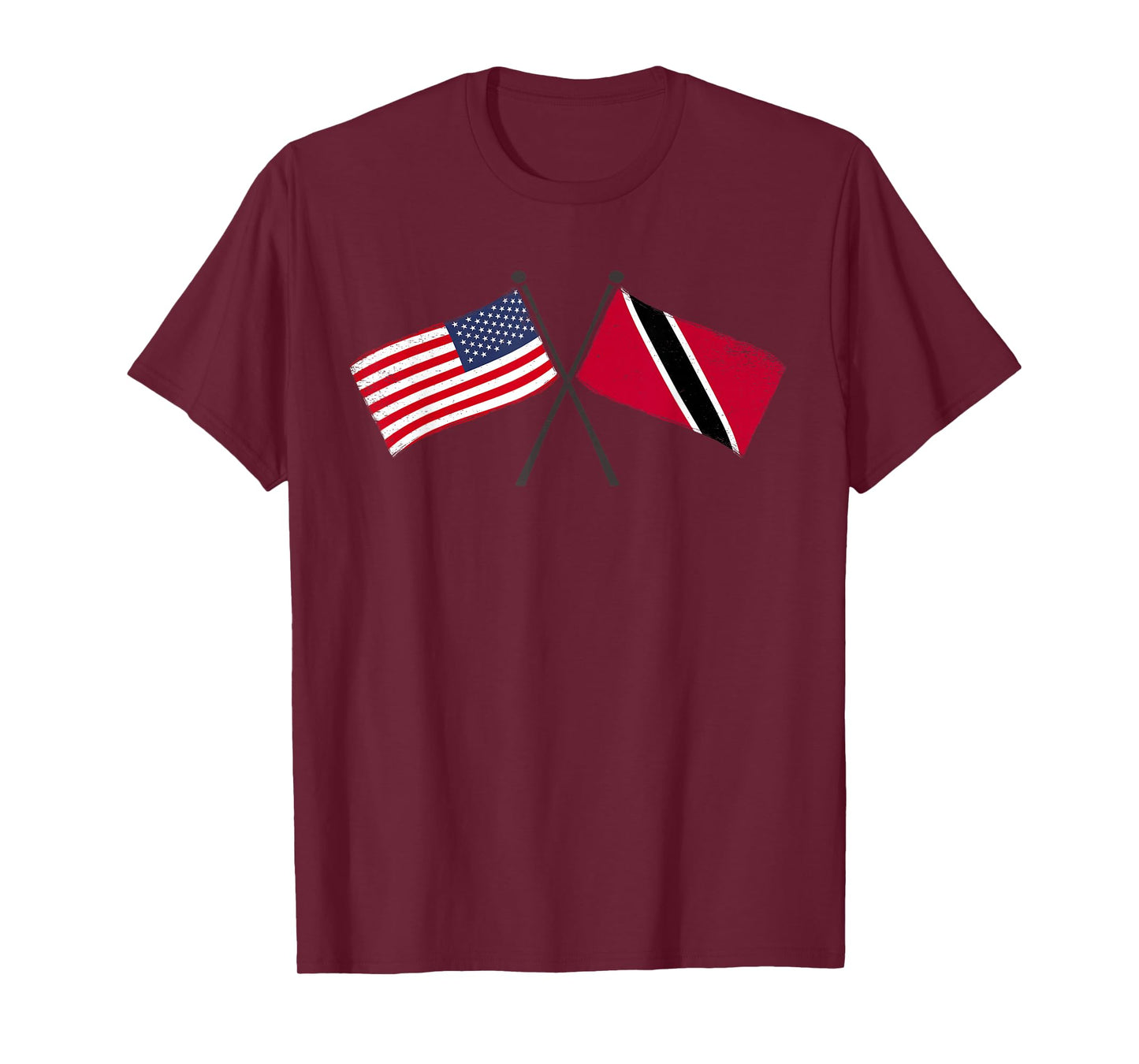 USA Trinidad and Tobago Crossed Flags American Trinidadian T-Shirt