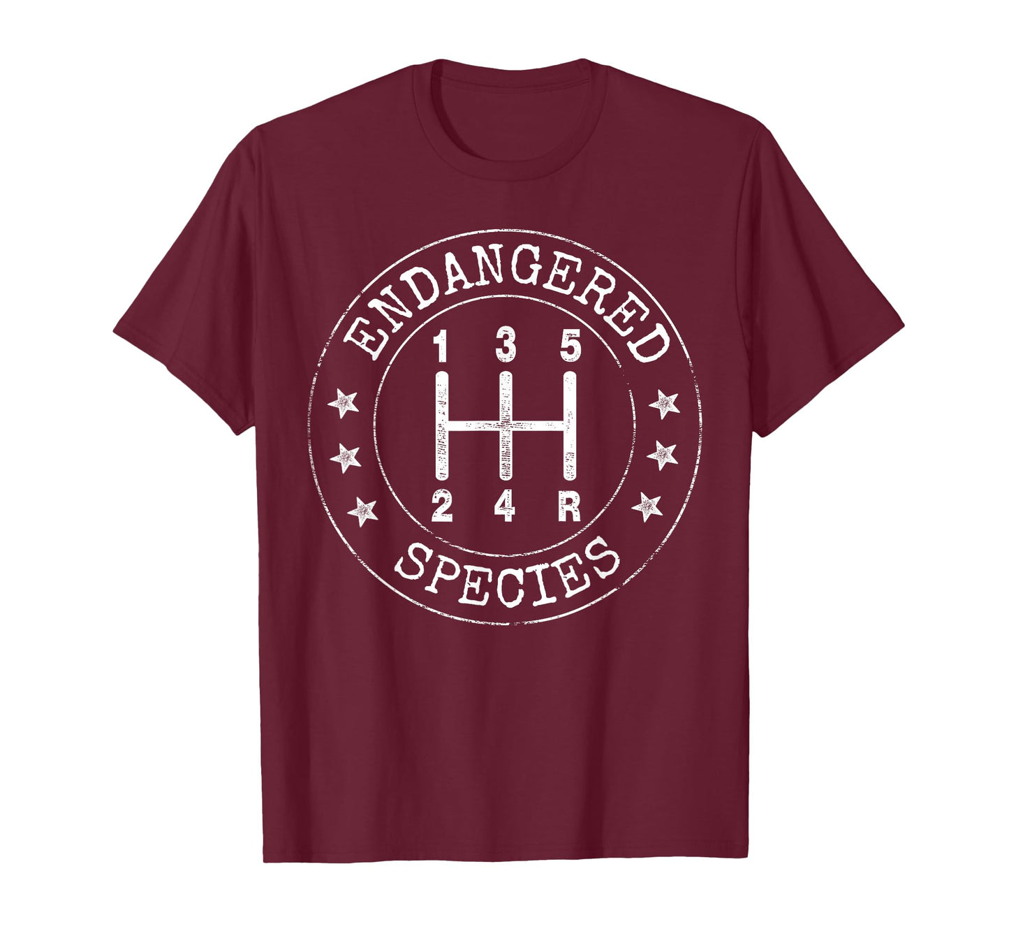 Endangered Species Manual Transmission Stick Shift Car Guy T-Shirt