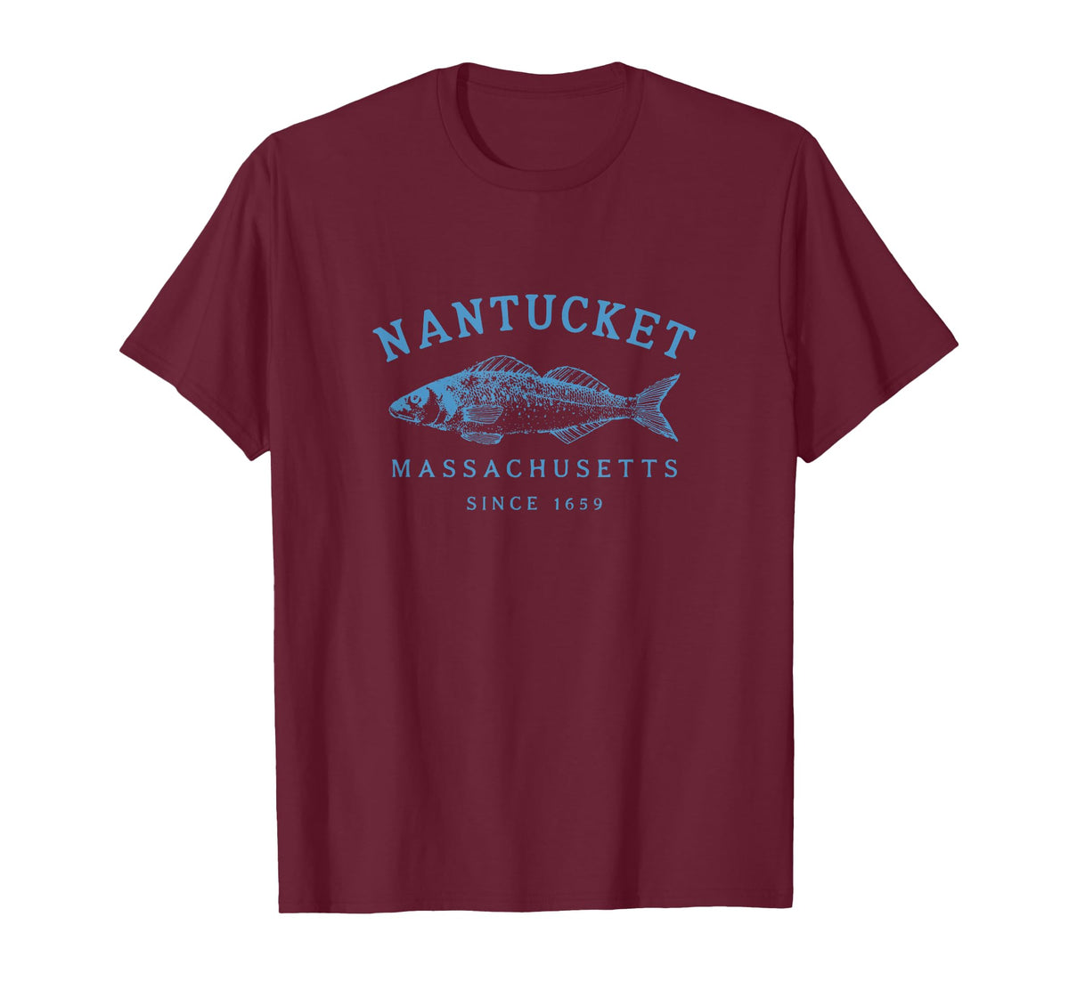 Retro Nantucket Fishing Graphic T-Shirt
