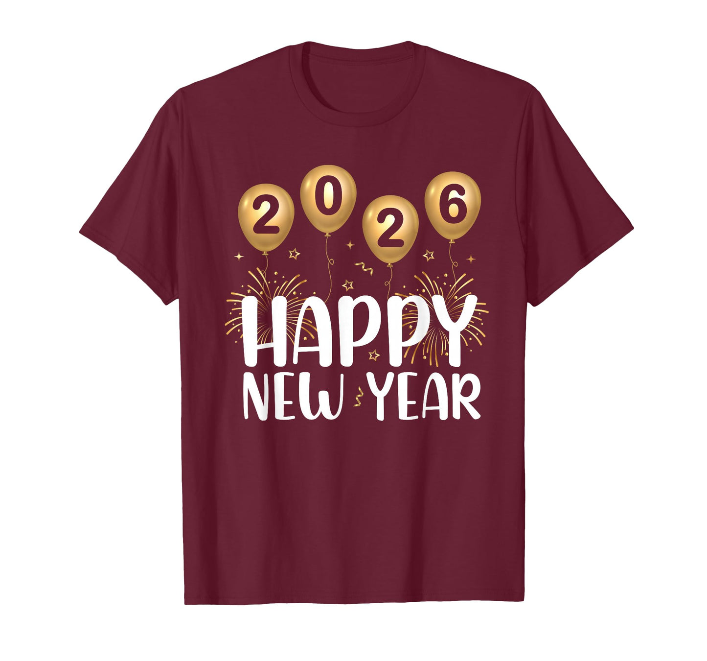 Happy New Year Party 2026 Ballon Family Matching Men Women T-Shirt