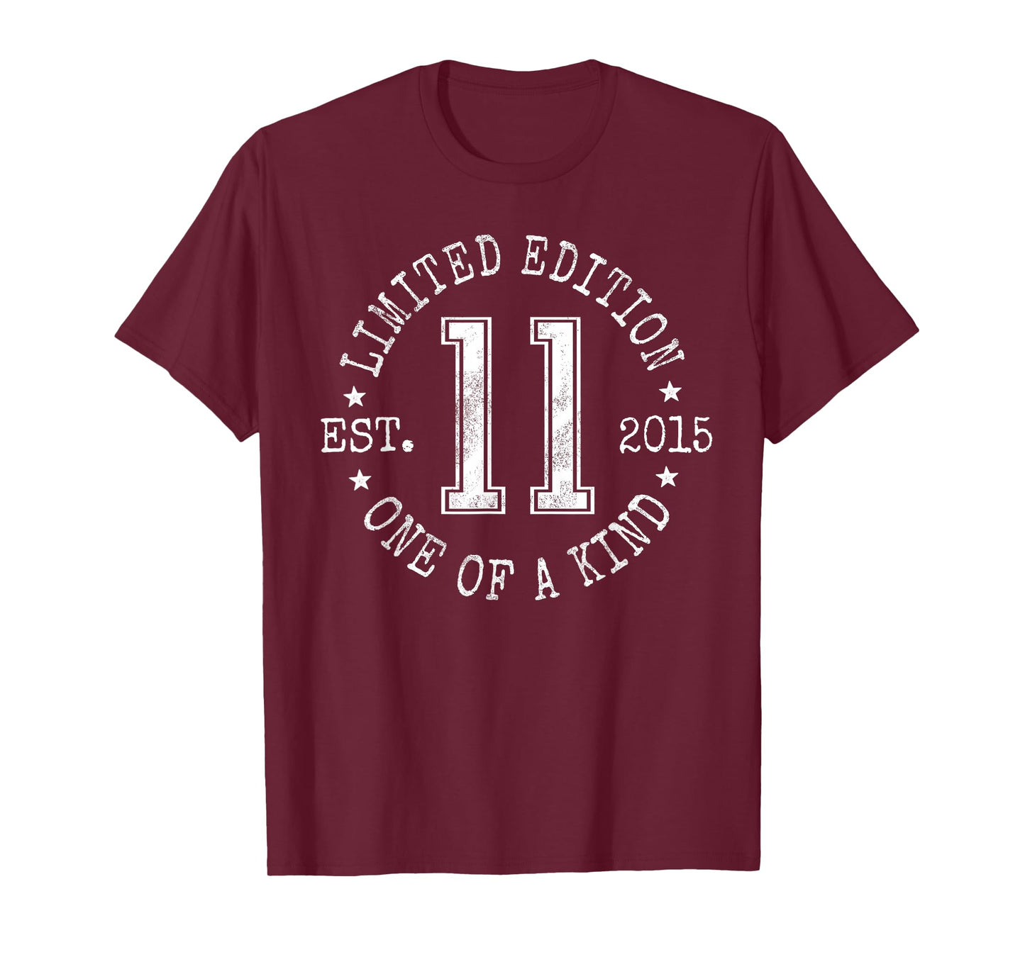 Limited Edition Est 2015 One of a Kind 11th Birthday T-Shirt