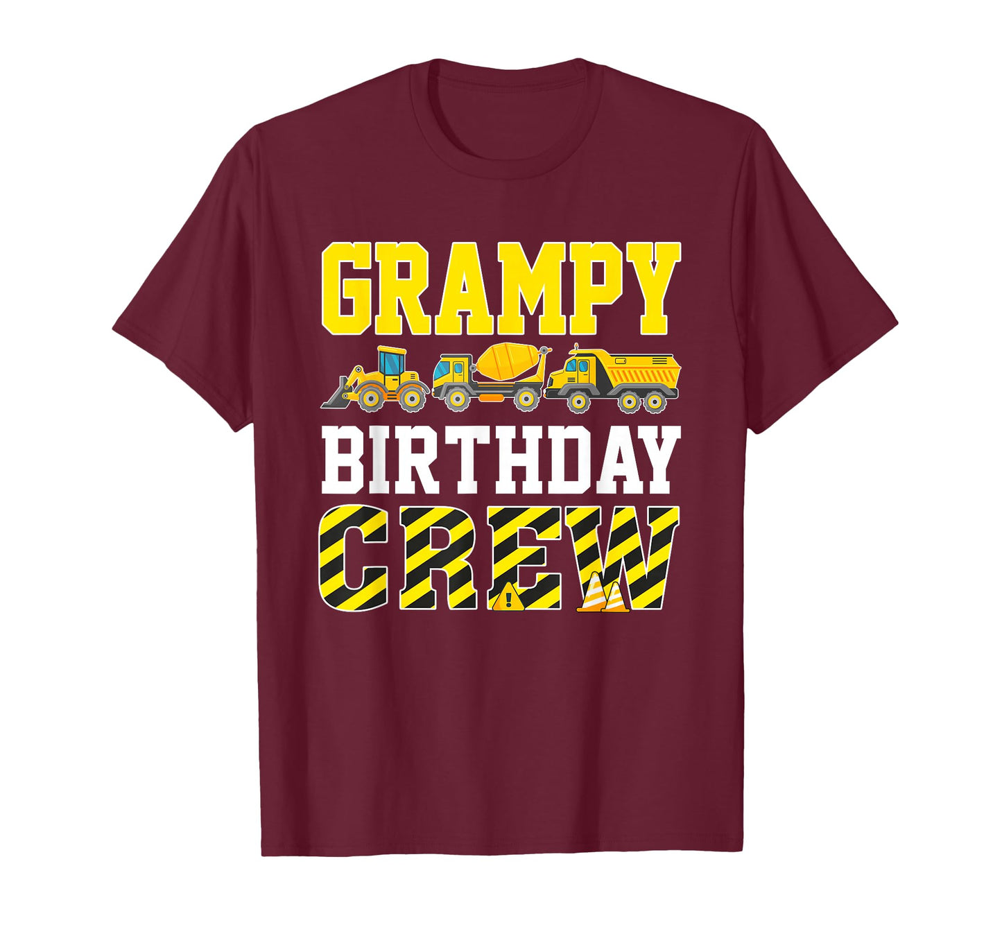 Grampy Birthday Crew Construction Truck T-Shirt