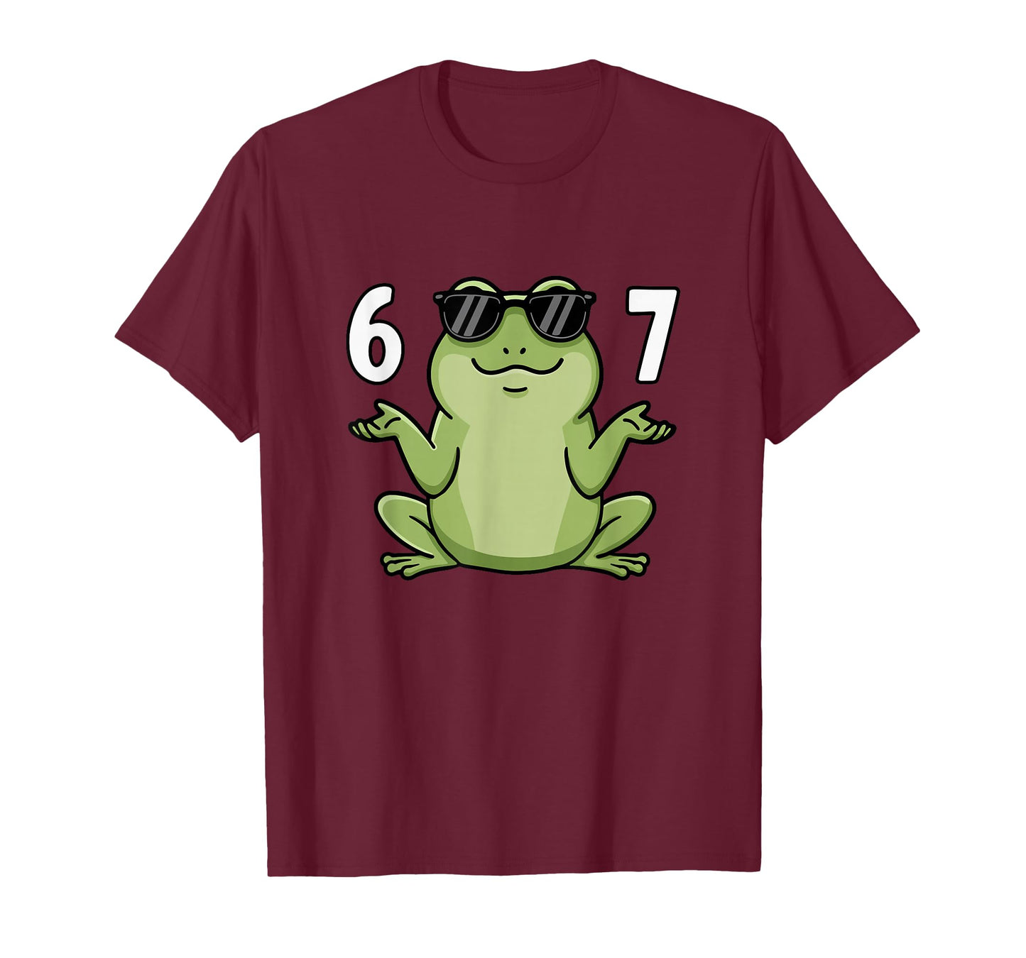 67 Meme Frog Shirt 6 7 Hand Gesture 67 Frog Slang Six Seven T-Shirt