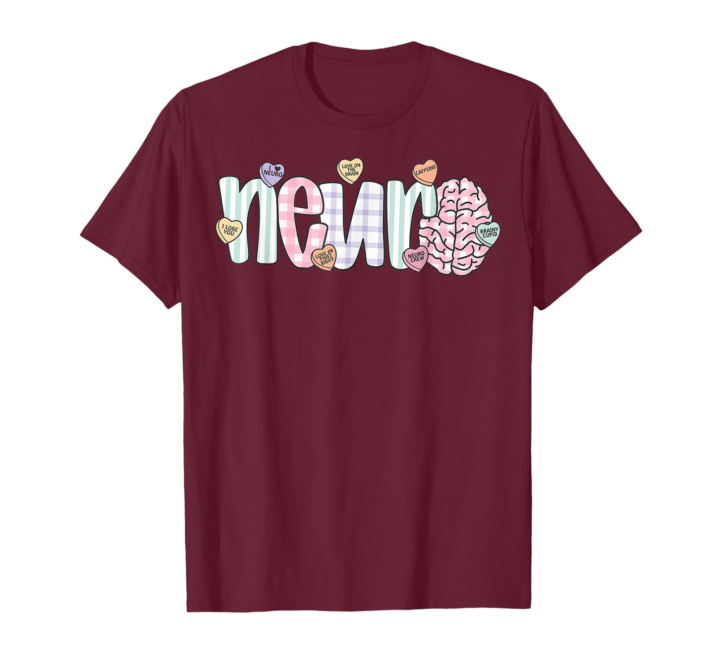 Neuro Valentines Day Neurology Nurse V-Day Work Neuro ICU Nu T-Shirt