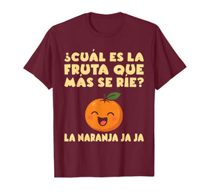 Pun Fruit Joke Funny Maestra School Spanish Teacher Student T-Shirt