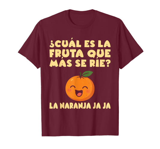 Pun Fruit Joke Funny Maestra School Spanish Teacher Student T-Shirt