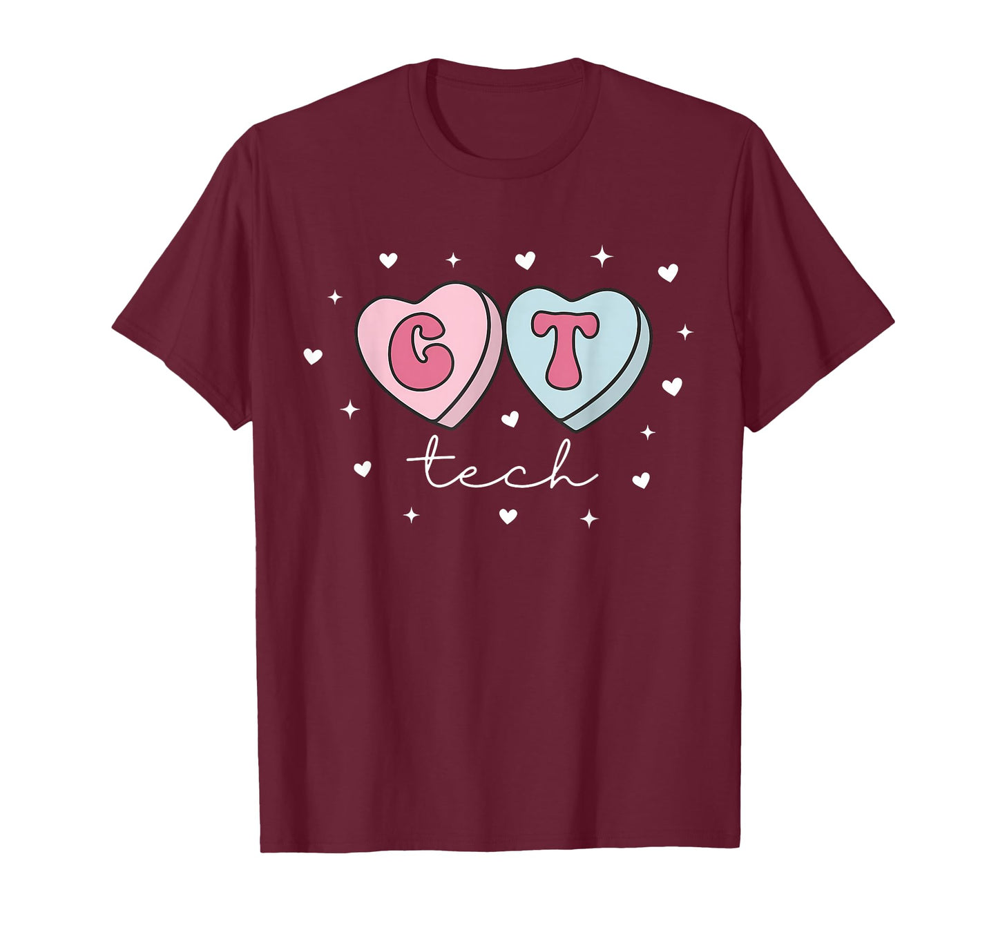 CT Tech CT Technologist Heart Candy Valentines CAT Scan T-Shirt