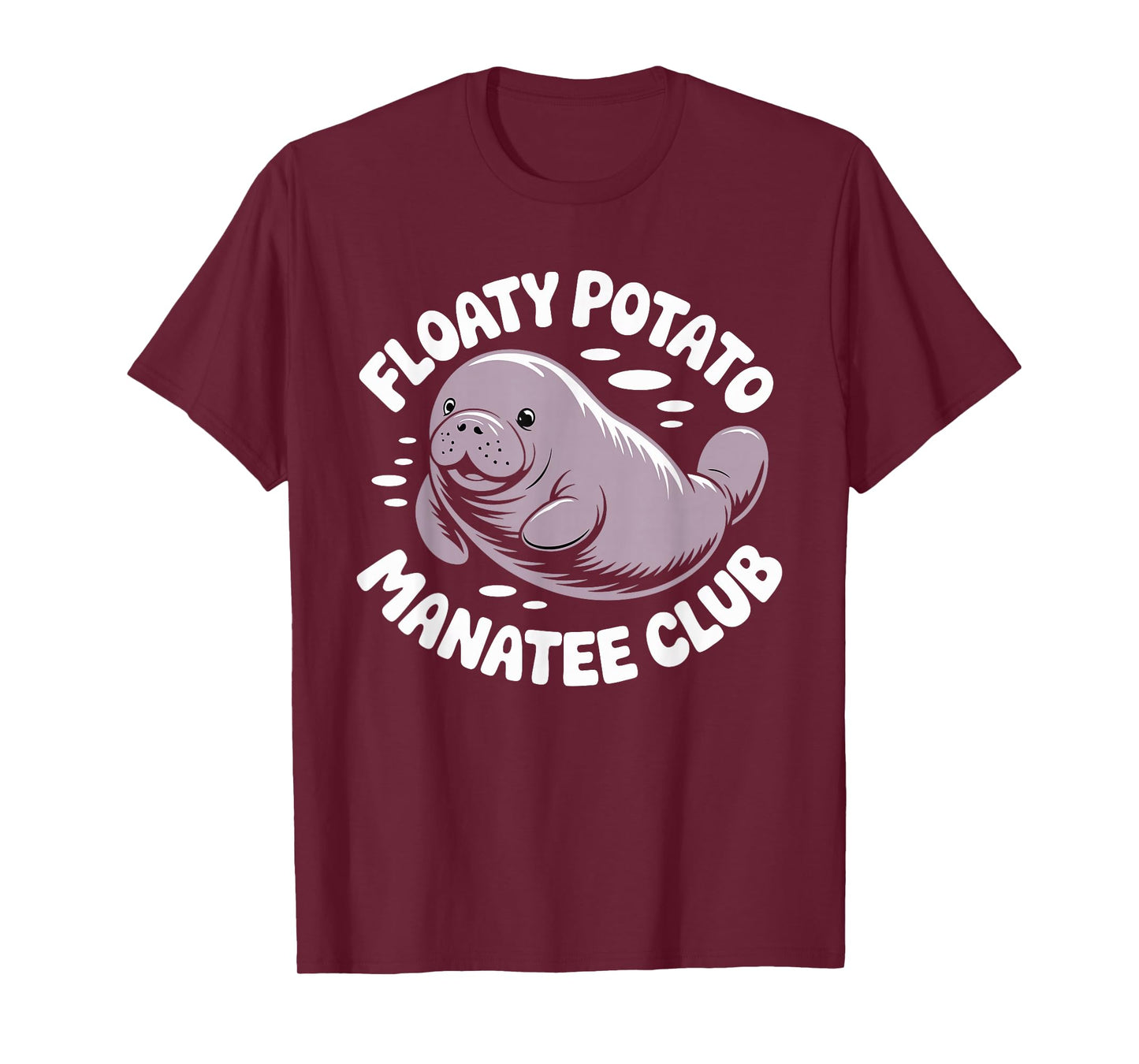 Funny Manatee Lover Floaty Potatoes T-Shirt