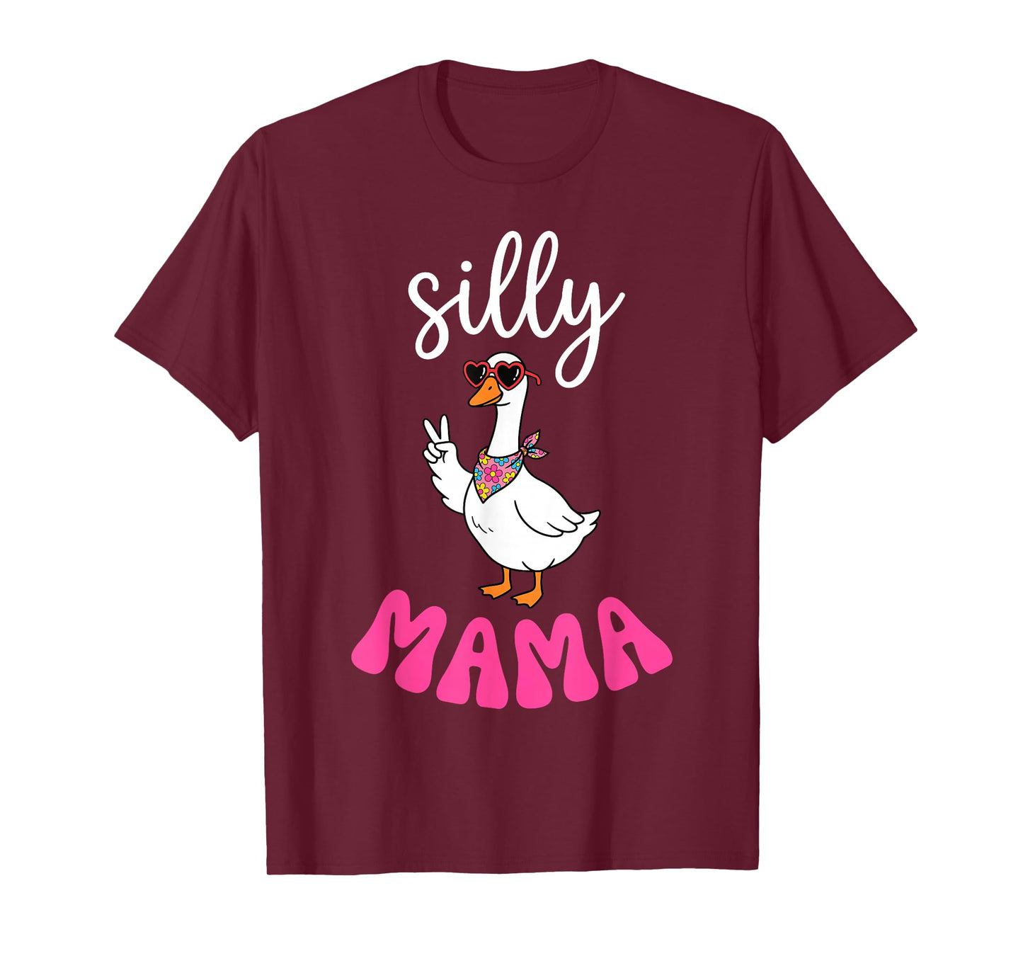 Funny Silly Mama Goose Mom Family Matching Birthday Party T-Shirt