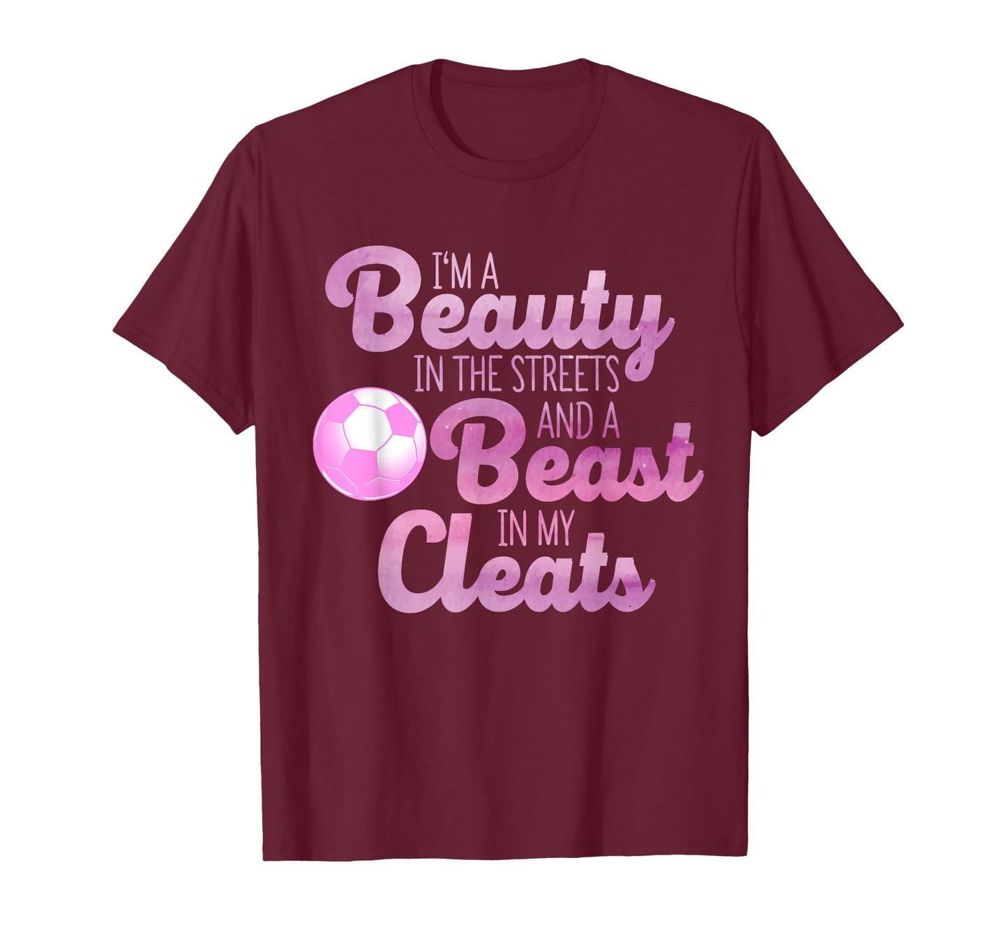 Funny Soccer Art for Women Girls Soccer Player Soccer Lover T-Shirt
