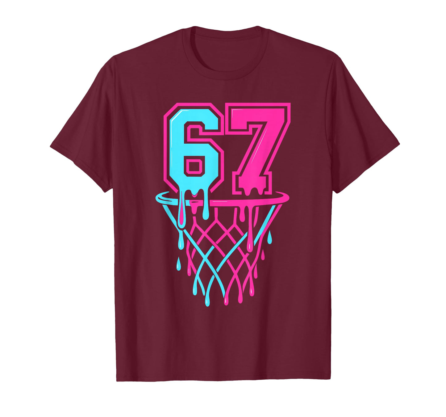 Drip 67 Basketball Six Seven Meme Game Day 6 7 Teens Boys T-Shirt