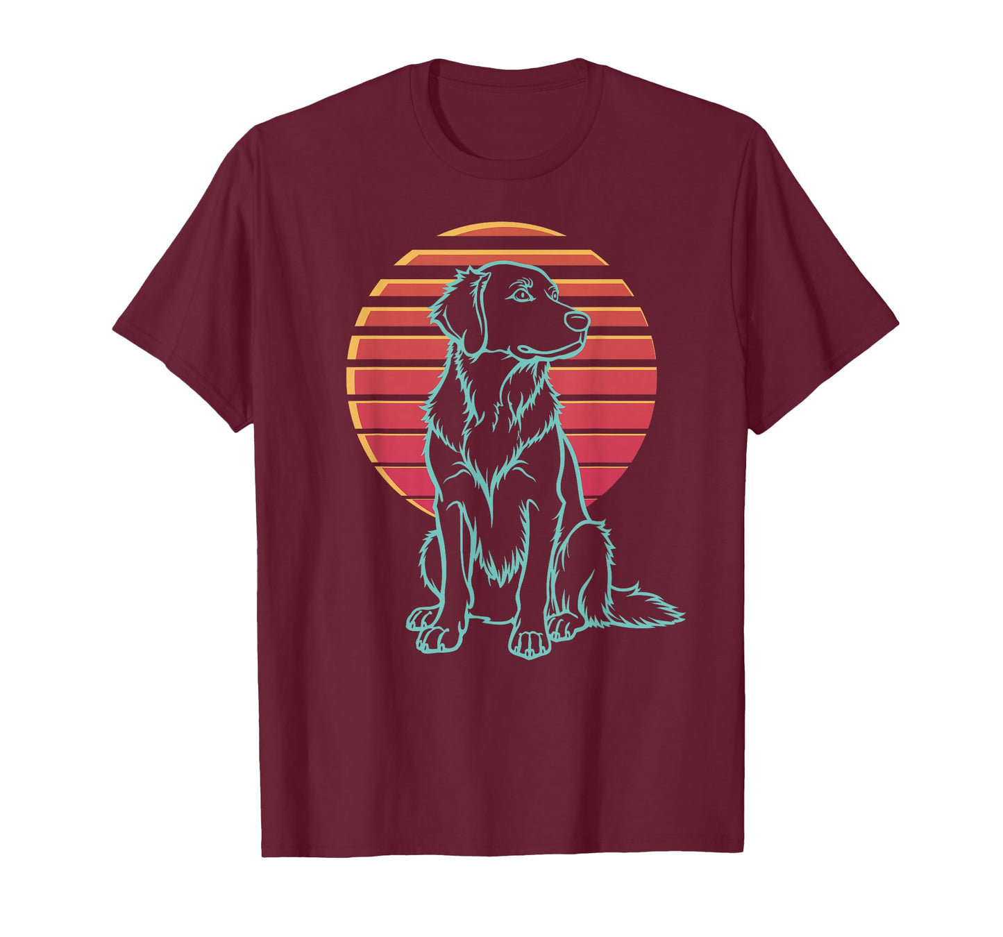Golden Retriever Lover Dog Owner Retro Synthwave 80s T-Shirt