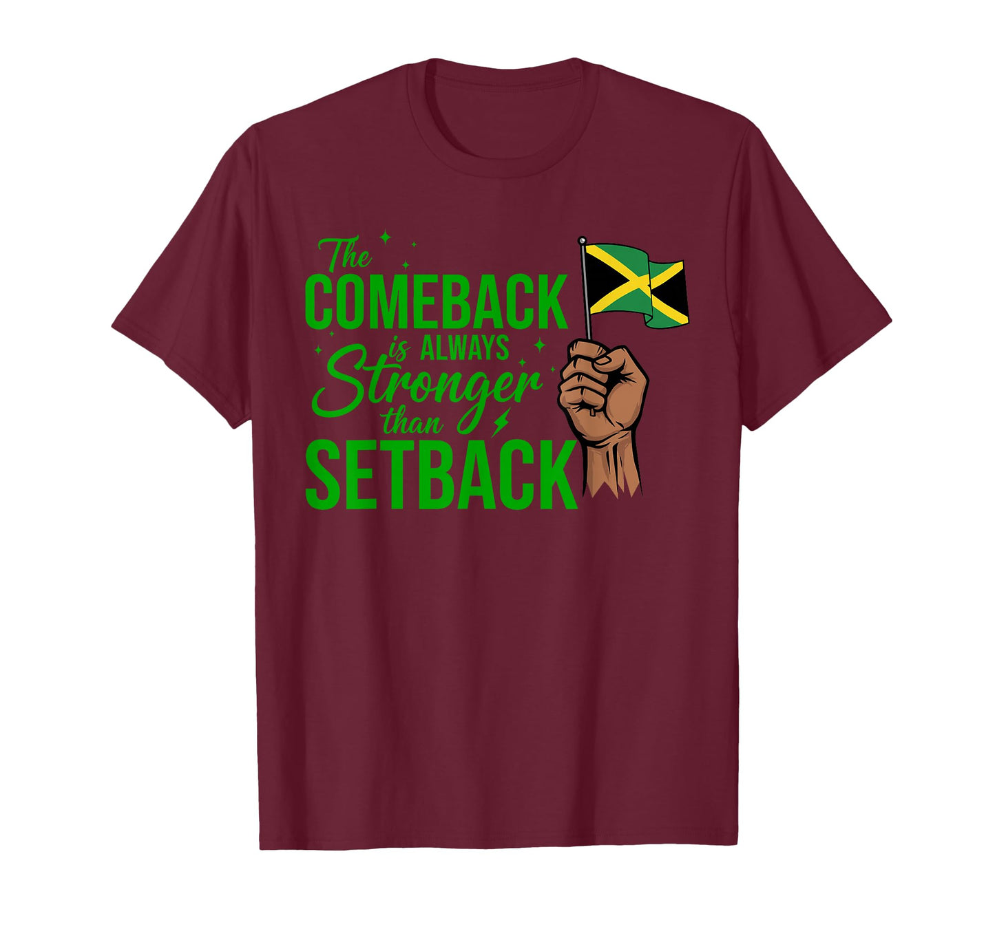 The Comeback is Always Stronger Jamaica Strong Flag T-Shirt