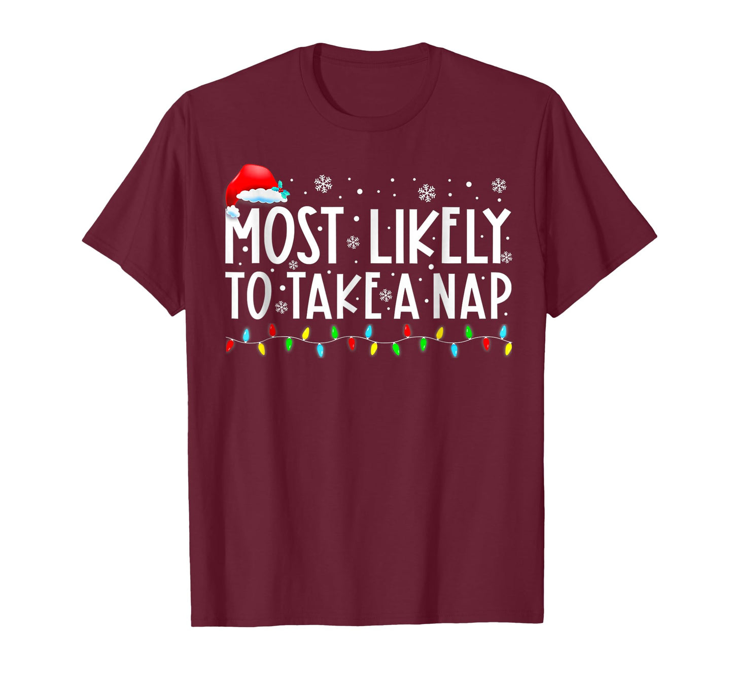 Most Likely to Take A Nap Christmas T-Shirt