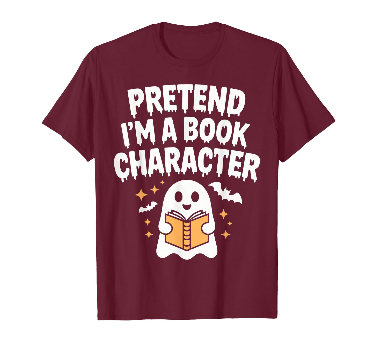 Pretend I'm A Book Character Costumes Kids Halloween Ghost T-Shirt