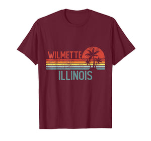 Wilmette Illinois Funny USA City Trip Home Roots T-Shirt