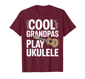 Cool Ukulele Art for Grandpa Men Music Lover Ukulele Player T-Shirt
