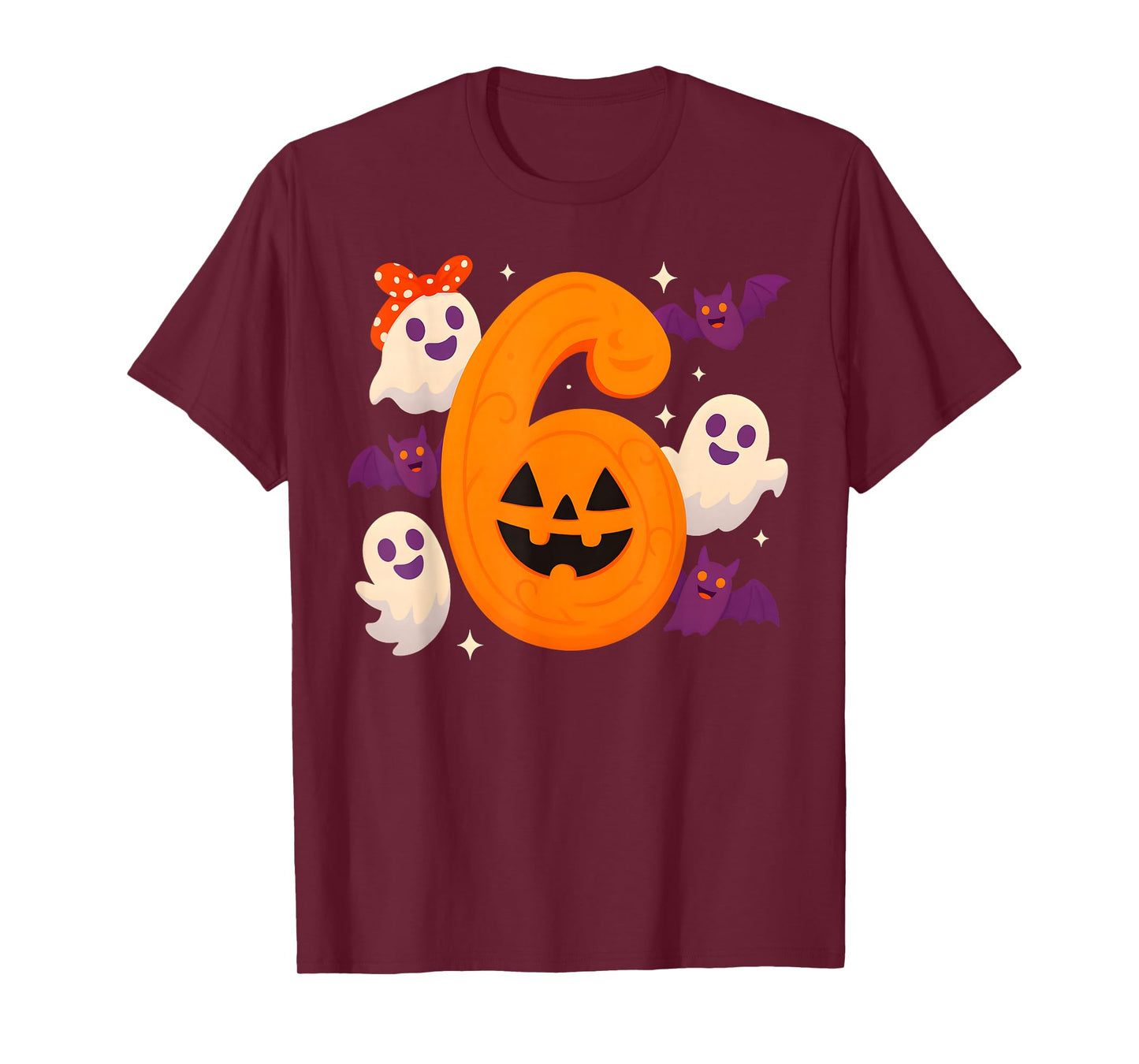Six Seven Ghost Pumpkin Halloween Gen Z Alpha Meme Matching T-Shirt