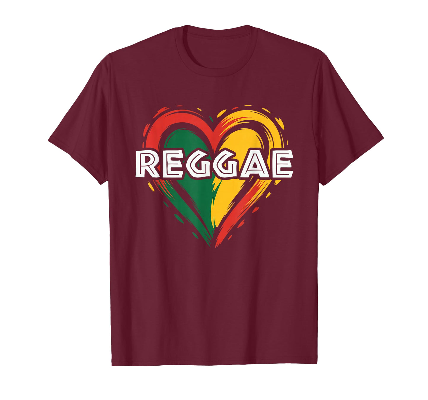 Reggae Music Heart Jamaica Rastafari Roots Jamaican T-Shirt