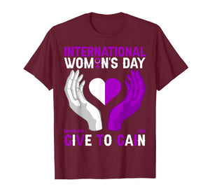Give to Gain International Women's Day 2026 Hands & Heart T-Shirt
