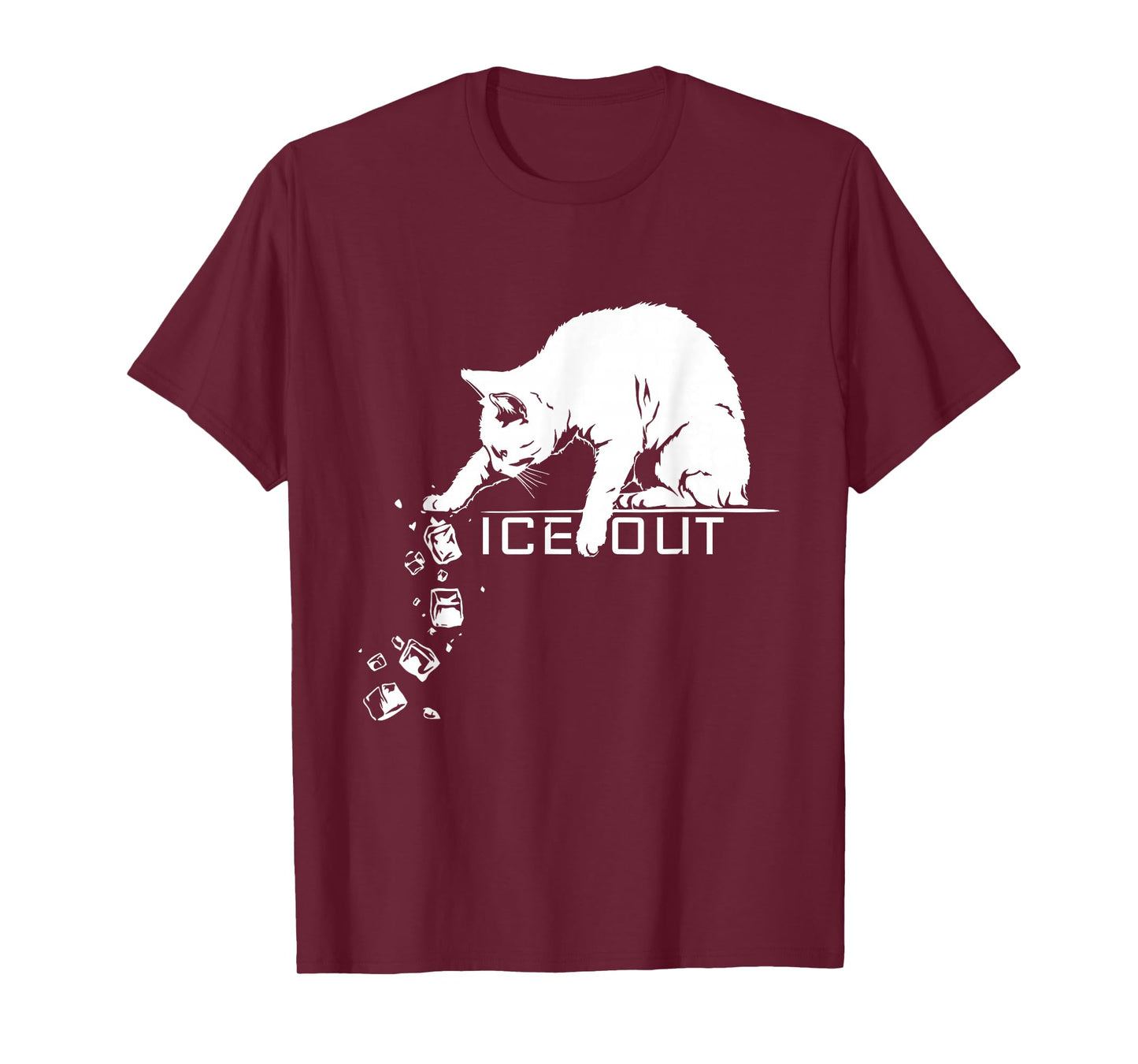 Funny Abolish ICE Out Cat Pushing Icecubes Meme T-Shirt