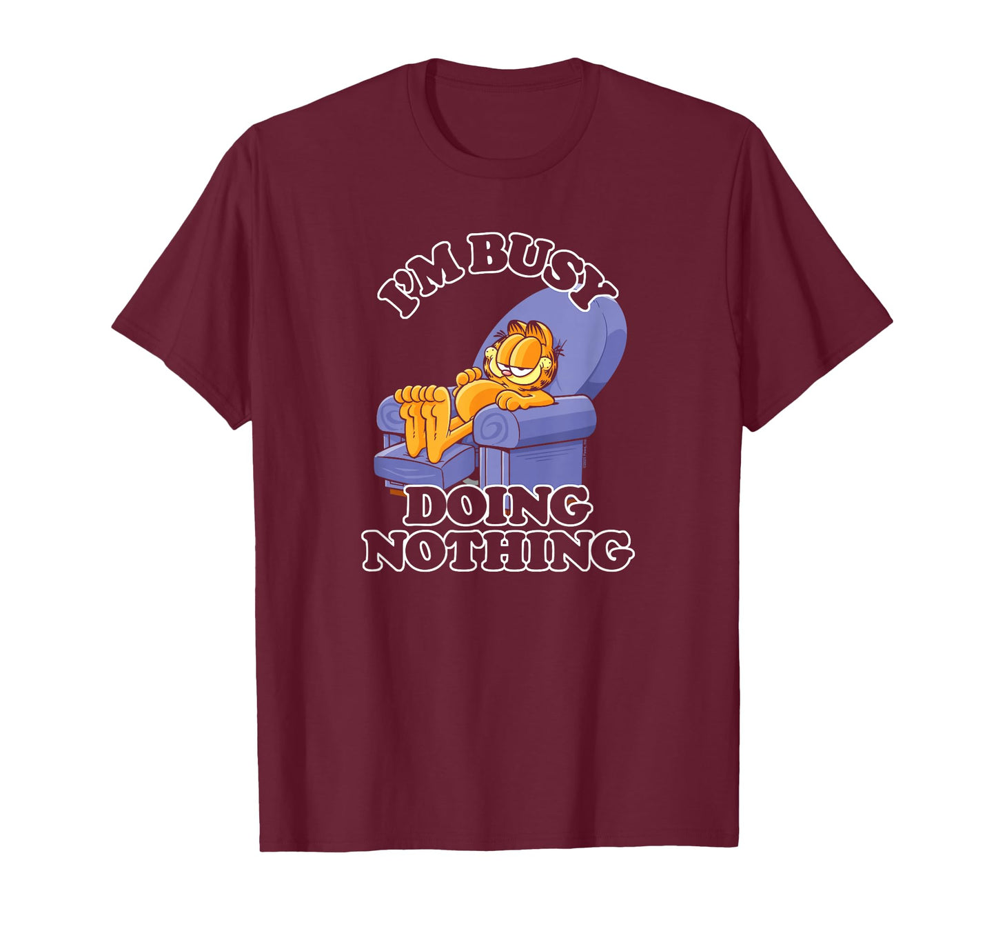 Garfield I'm Busy Doing Nothing Recliner Time Cartoon Cat T-Shirt