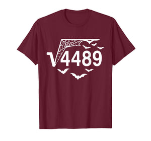 Square Root 67 Meme 6 7 4489 Slang Math Teacher Halloween T-Shirt